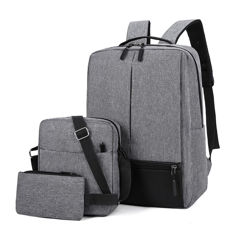 MARKSMAN factory custom 3 pieces set backpack  with usb charging port 3 in 1 laptop bag 15.6 inches laptop backpack