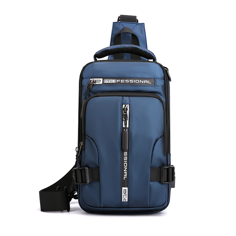 New men's multi-functional chest bag fashion casual single shoulder crossbody bag waterproof space cloth small backpack