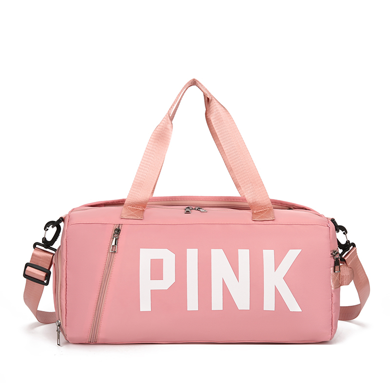 2023 new designer sports and fitness wet and dry Nylon pink duffel bag large capacity waterproof sports travel duffle bag