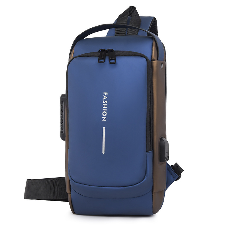 Marksman Men's Crossbody Bag Chest Bag Shoulder Bag Casual Sports Waist Bag Small Backpack Multifunctional Crossbody Men's Bag Code Lock