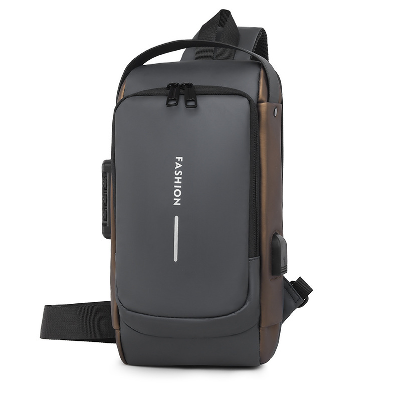 Marksman Men's Crossbody Bag Chest Bag Shoulder Bag Casual Sports Waist Bag Small Backpack Multifunctional Crossbody Men's Bag Code Lock