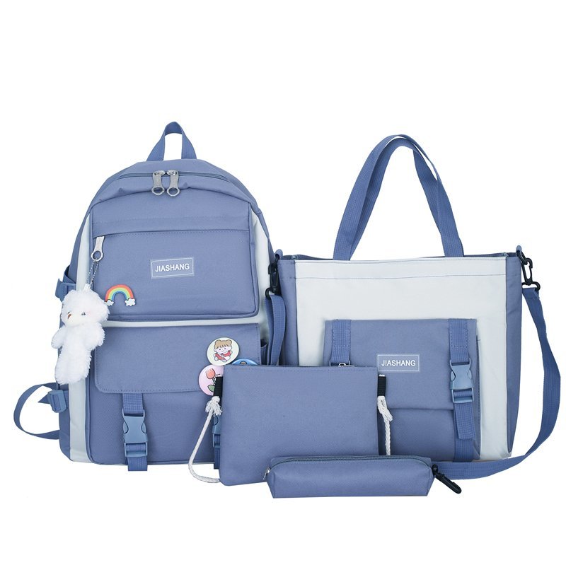 MARKSMAN Hot selling custom fashion pink travel school bag women girls student cat 4 pcs backpack set