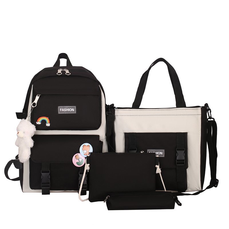 MARKSMAN Hot selling custom fashion pink travel school bag women girls student cat 4 pcs backpack set