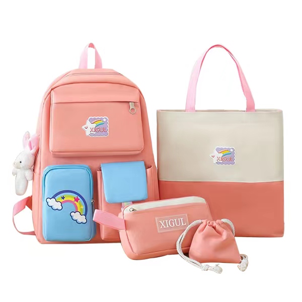 Fashionable and high-quality travel bag, cute 4 sets for female students