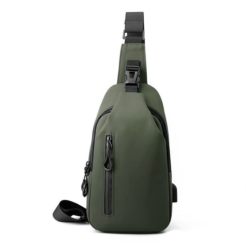 New trend men's chest bag multi-functional crossbody bag Fashion shoulder bag simple chest bag men's small body bag
