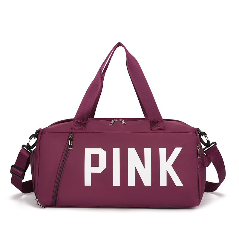 2023 new designer sports and fitness wet and dry Nylon pink duffel bag large capacity waterproof sports travel duffle bag